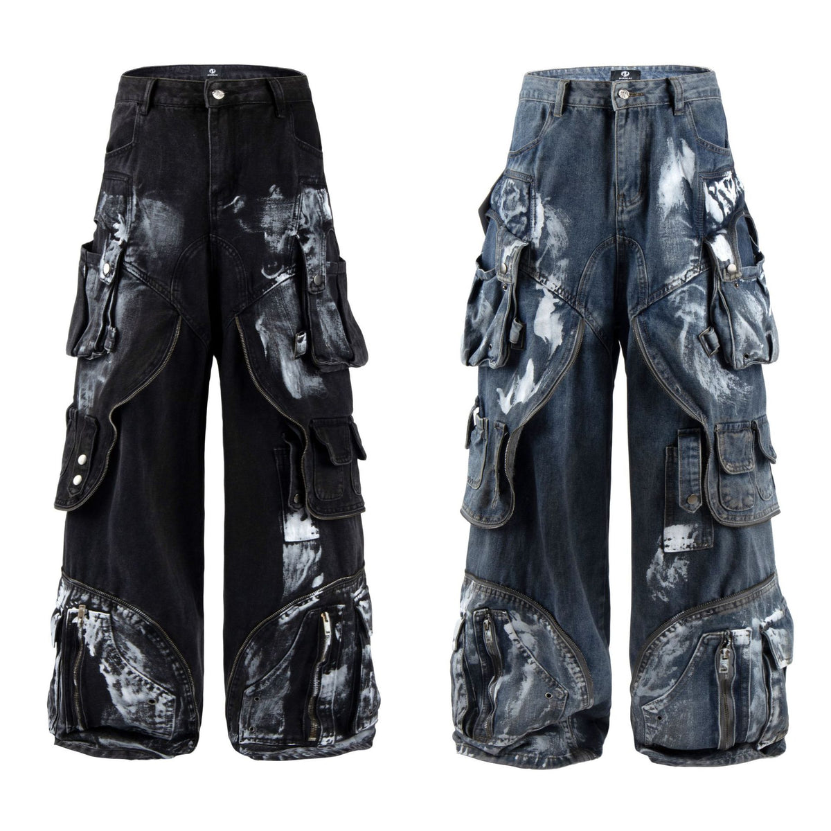 The Graffiti Wide-Leg Denim Jeans A5DB0128EF8CDFB17F3A0F487641B162