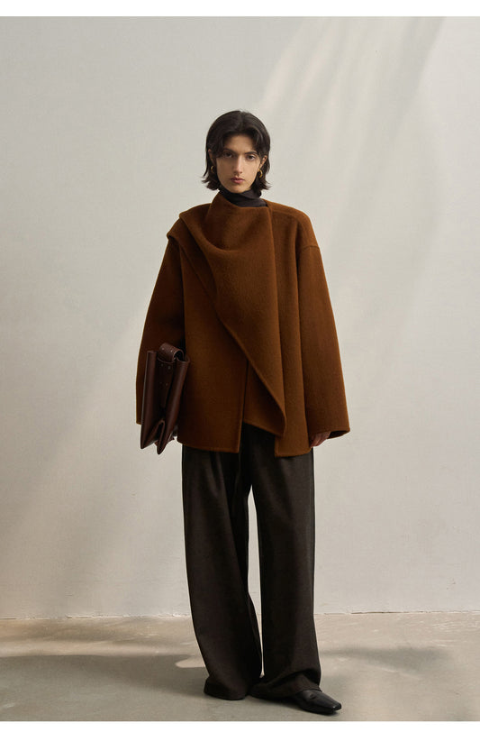 Wool Shawl-Collar Coat
