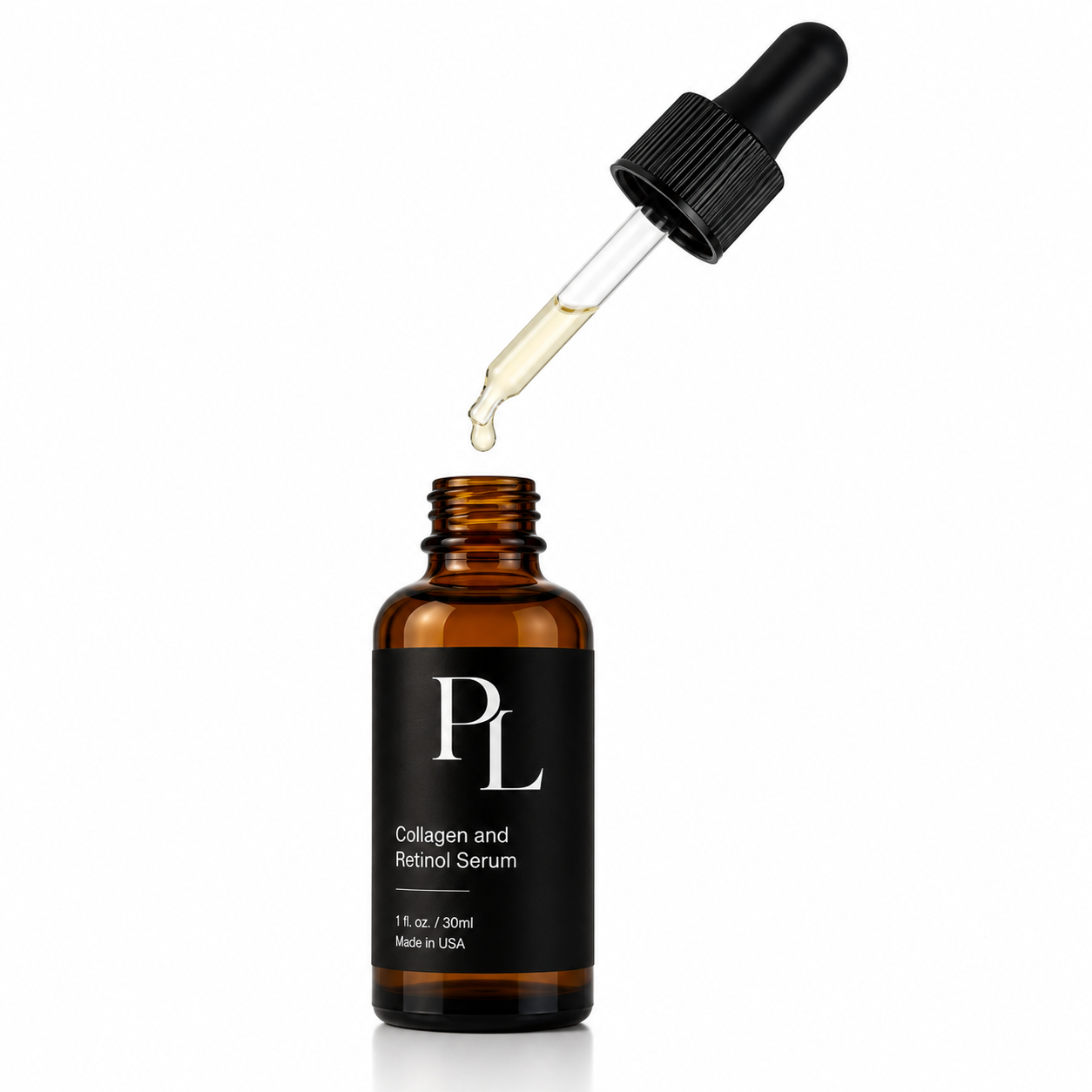 Collagen & Retinol Serum | Firming & Hydrating Formula Amber_serum_bottle_with_dropper