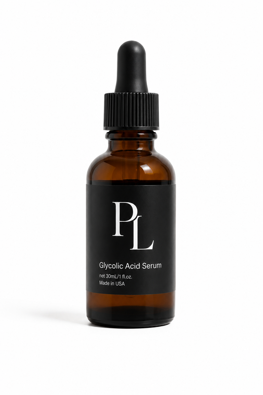 Glycolic Acid Exfoliating Serum Amberglassserumbottleonwhite