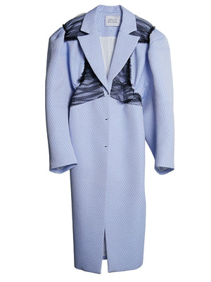 Women's Long Trench Coat | Lapel Collar Windbreaker Baby blue S B0DE7858865C33DDA8A18A57C30C170A