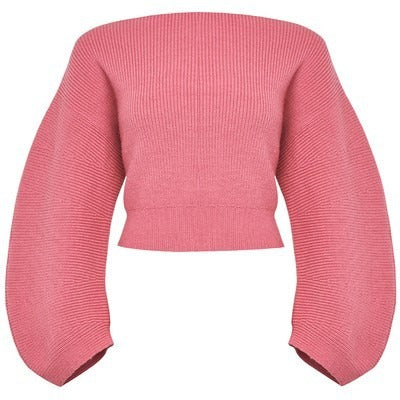 The Scarlet & Ivory Cropped Knit Sweater Camellia flower color B7A319E484F66D987624FE394DA7934D
