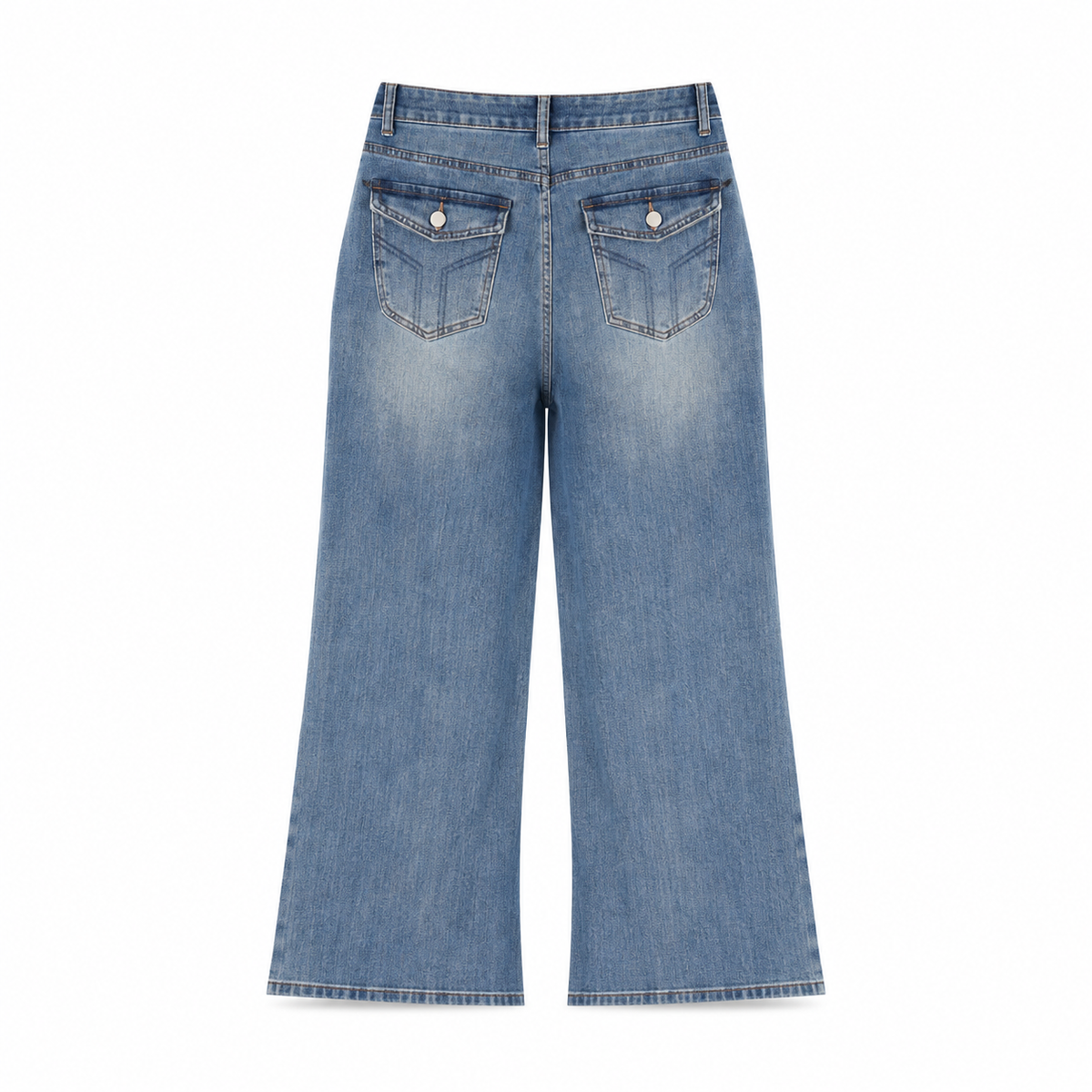 The Retro-Wash High-Rise Wide-Leg Jeans BackViewWide-LegBlueJeans