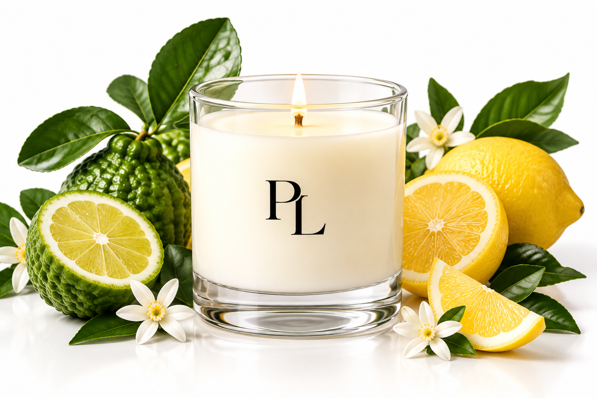 Scented Candle - Bergamot + Lemon Bergamot_Lemon_Luxury_Candle_Still_Life