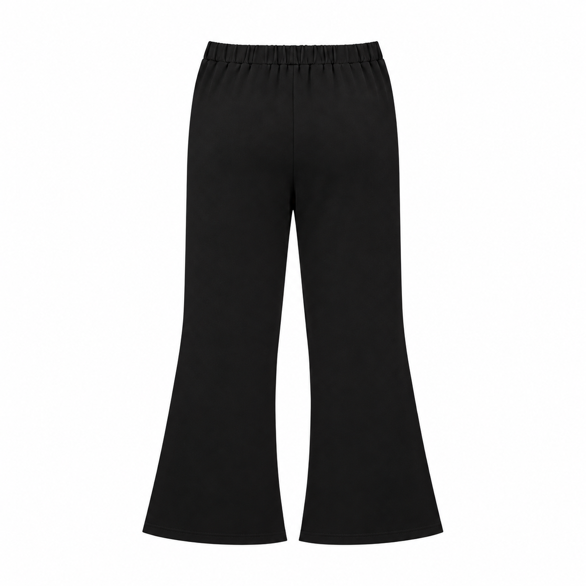 Women's Slim-Fit Flared Sweatpants BlackFlaredPantsBackView
