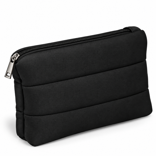 Makeup Bag - Black BlackQuiltedCosmeticPouch