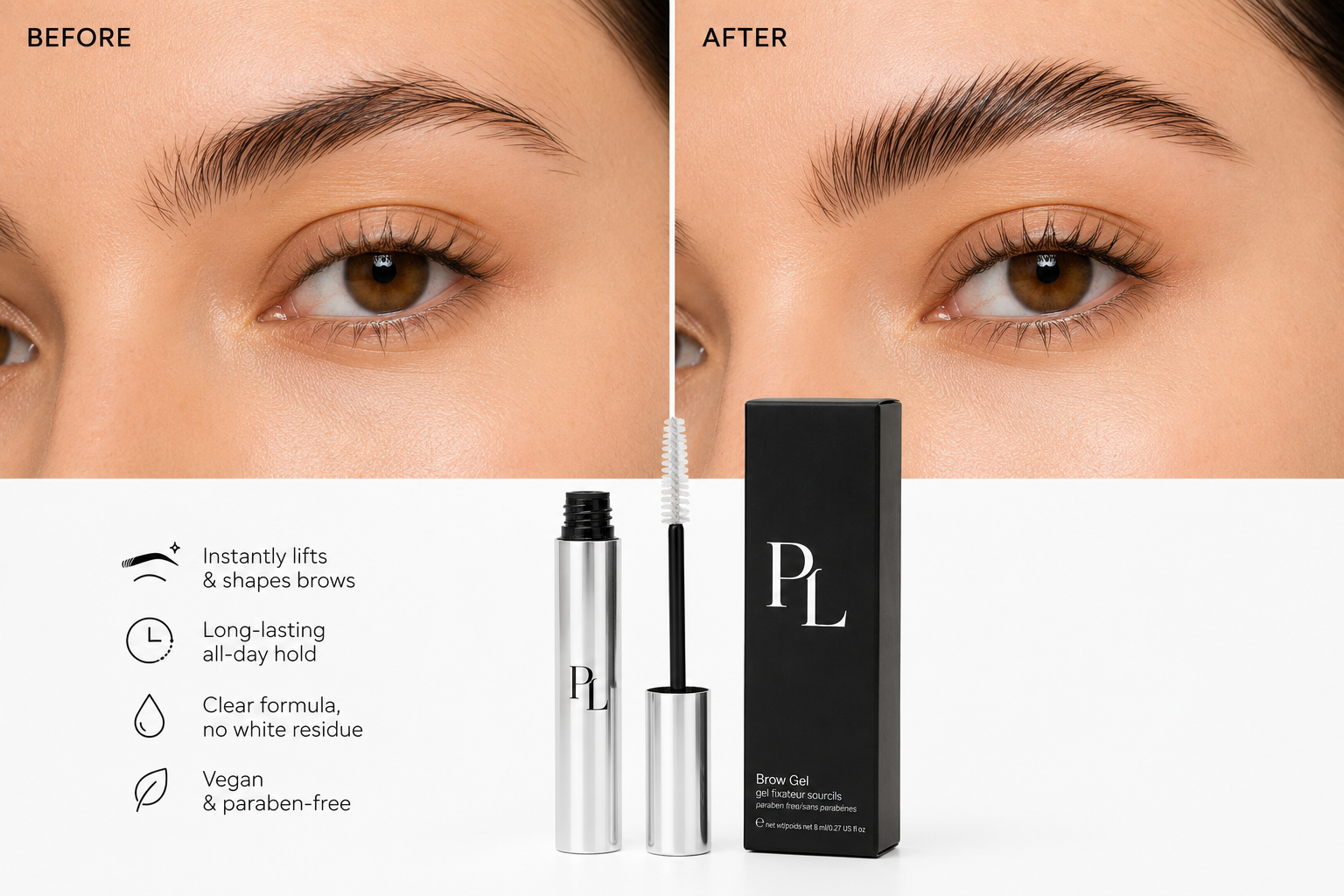 Eyebrow Gel BrowtransformationwithPLbrowgel