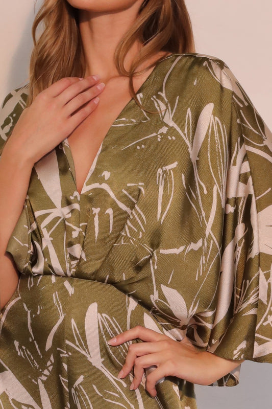 Dreaming Lily Satin Cape Jumpsuit CC60361ASI2