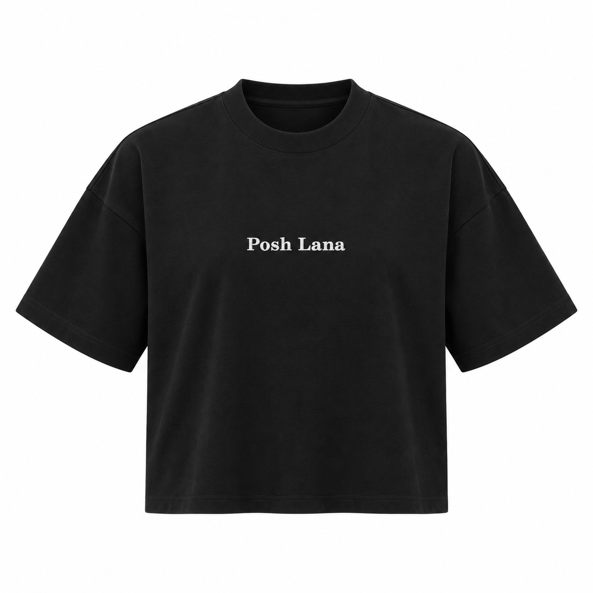 The Boxy Heavyweight Black Cotton Tee ClassicBlackPoshLanaTee
