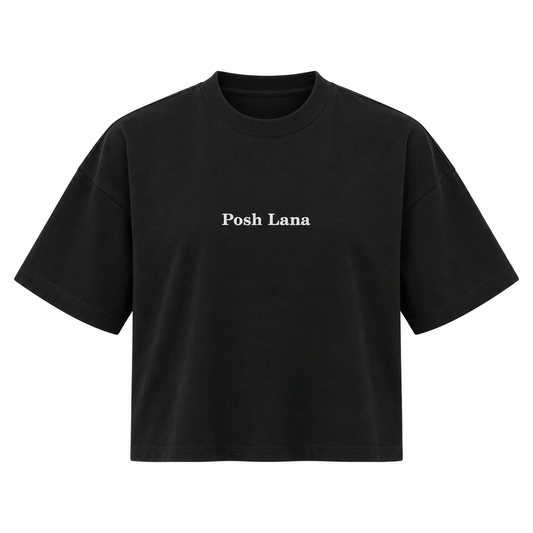 The Boxy Heavyweight Black Cotton Tee ClassicBlackPoshLanaTee