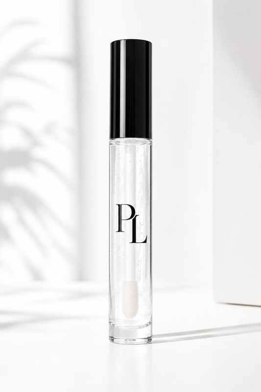 Lip Plumper | High-Shine Volumizing Gloss Clearglosstubeonwhitebackground