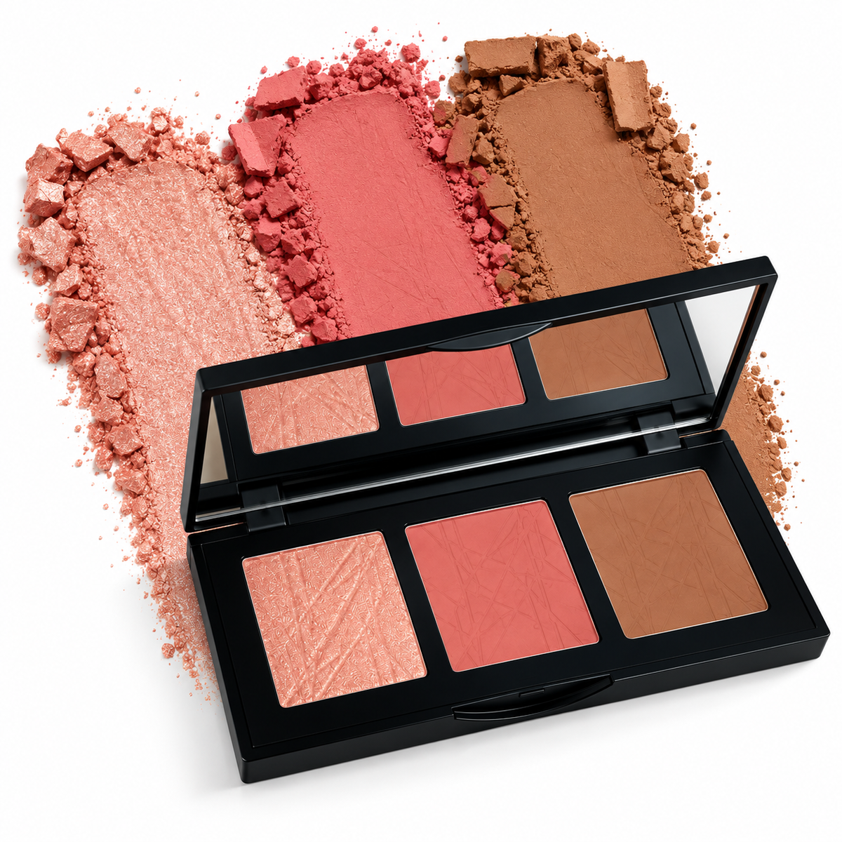 Pro Cheek Palette - Curious CuriousPaletteandPowderSwatches