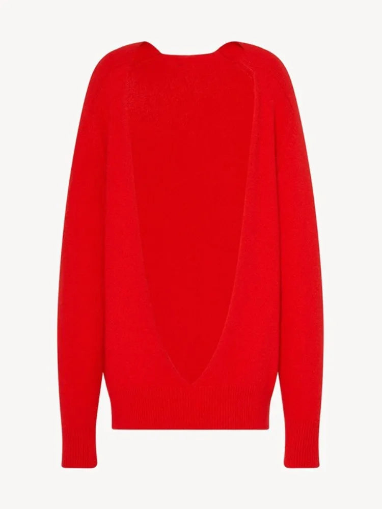 The Scarlet Deep-V Wool Sweater DA2ED34623D9F59A45C0CC352924B212