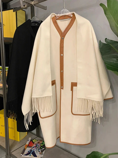Women's Double-Sided Wool Blend Coat | Mid-Length