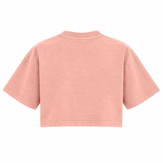 The Snow-Washed Cropped Shrimp Skin Cotton Tee DustyPinkCroppedBoxyT-ShirtBack