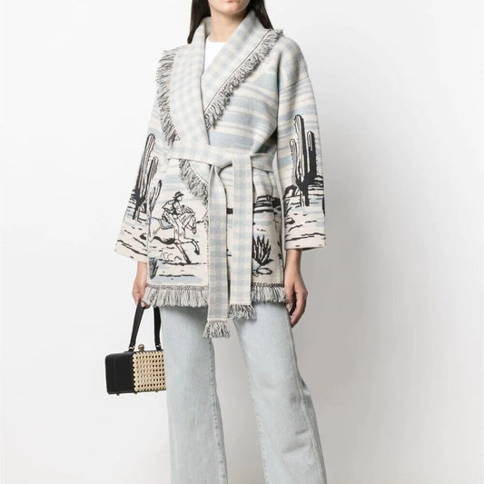Cactus Jacquard Cardigan