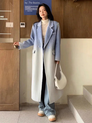 Vintage Gradient Wool Coat as pictuer E799F0CB410BFDFE60480685F7BA35F8
