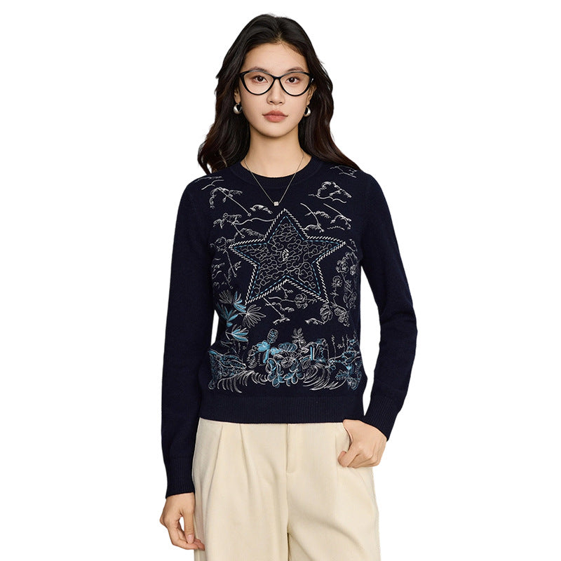 The Star & Floral Embroidered Wool Sweater EE3720A02EC2F2E459DCFC5B4BCF20D8_e7357334-178c-414a-8f74-2e37d633c8d7