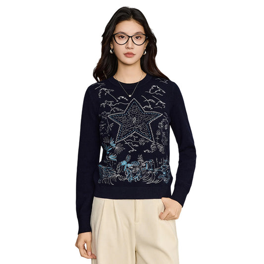 The Star & Floral Embroidered Wool Sweater EE3720A02EC2F2E459DCFC5B4BCF20D8_e7357334-178c-414a-8f74-2e37d633c8d7