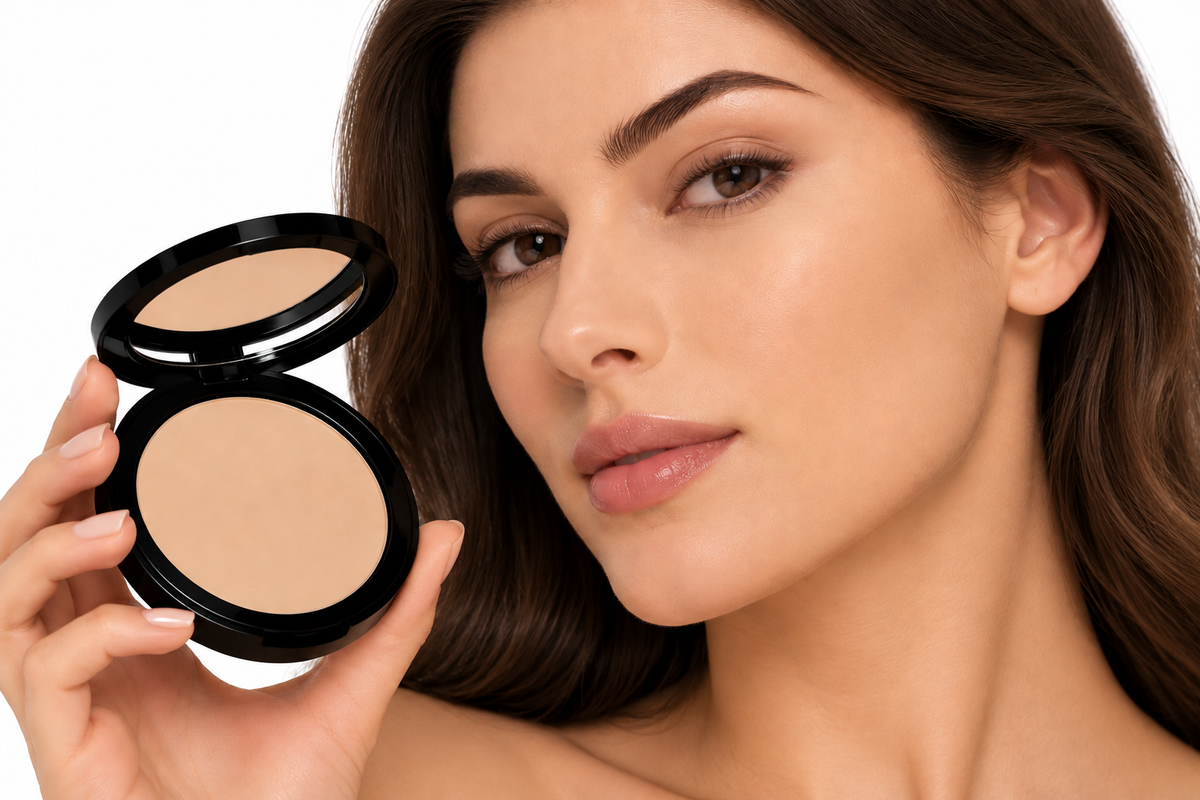 Dual Blend Powder Foundation - Bisque ElegantPowderCompactBeautyPortrait
