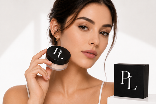 Veil Finishing Powder Elegantbeautyproductportraitwithmodel