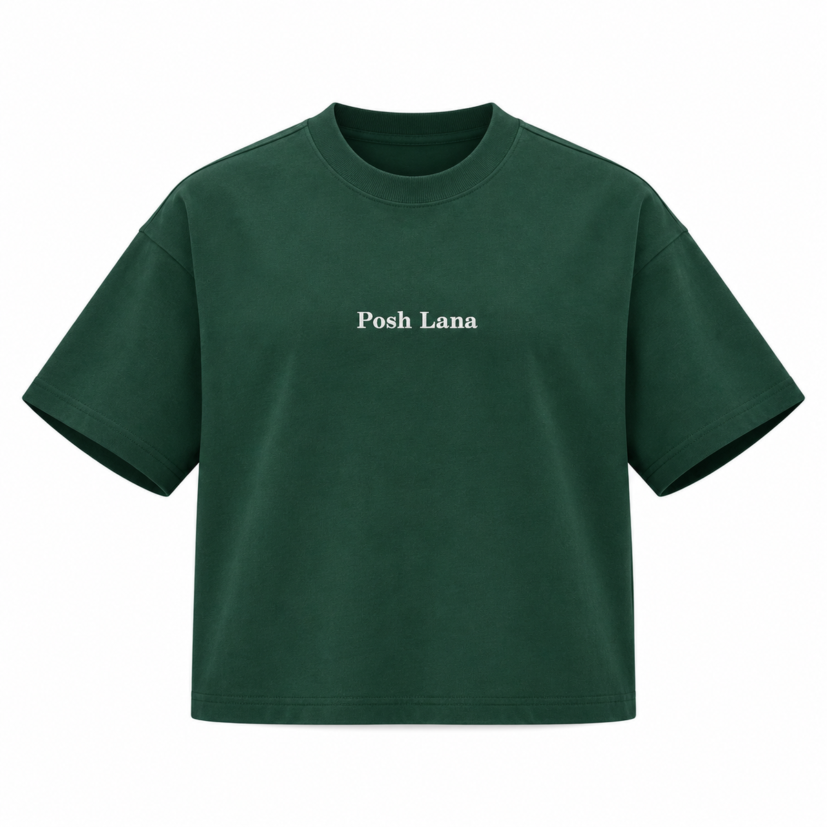 The Boxy Heavyweight Green Cotton Tee EmeraldPoshLanaBoxyTee