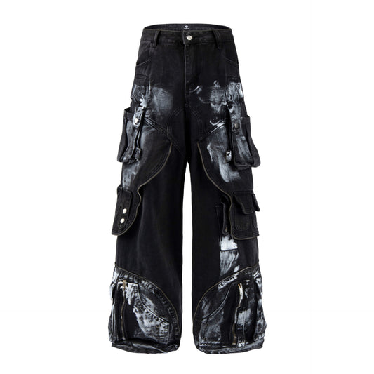 The Graffiti Wide-Leg Denim Jeans Black F5C17AFF848A00C540A1E2A80339918C