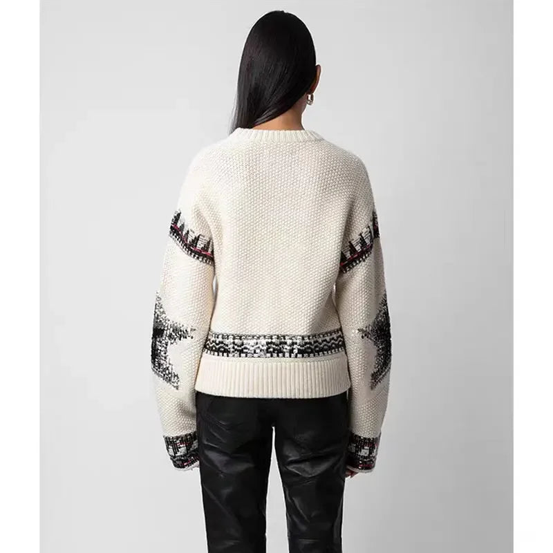 The Sequin-Embellished Cashmere Sweater FEF12104351D43DBC74A1E4D10D7E97D