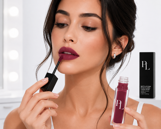 Matte Lip Stain - Dark Cherry Flawlessbeauty-plumlipapplication