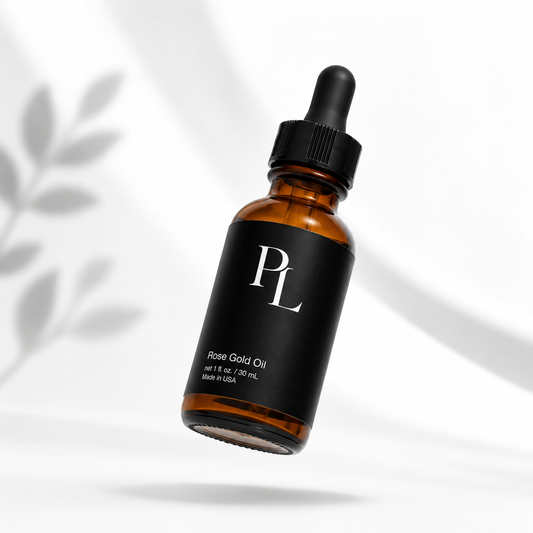 Radiance Face Oil | Rosehip & Moringa Facial Oil Floatingamberbottlewithleafshadow