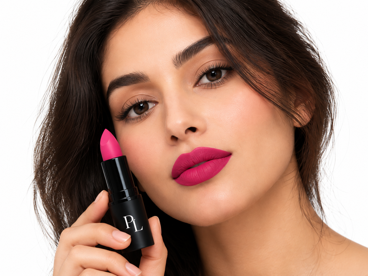 Matte Lipstick - Fuschia Fever FuchsiaLipstickBeautyPortrait