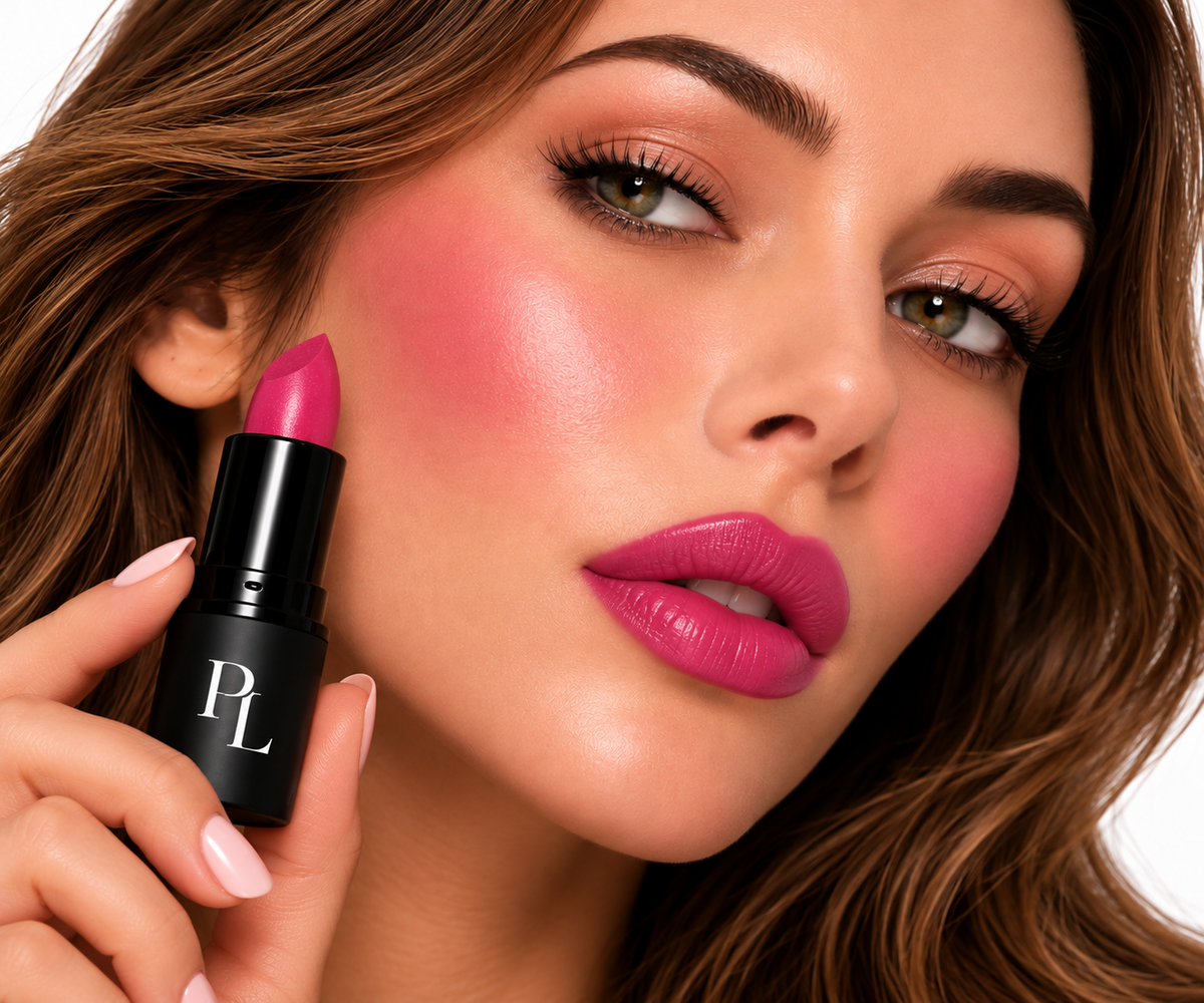 Lipstick - Pink Pizzazz GlamorousFuchsiaLipstickBeautyPortrait