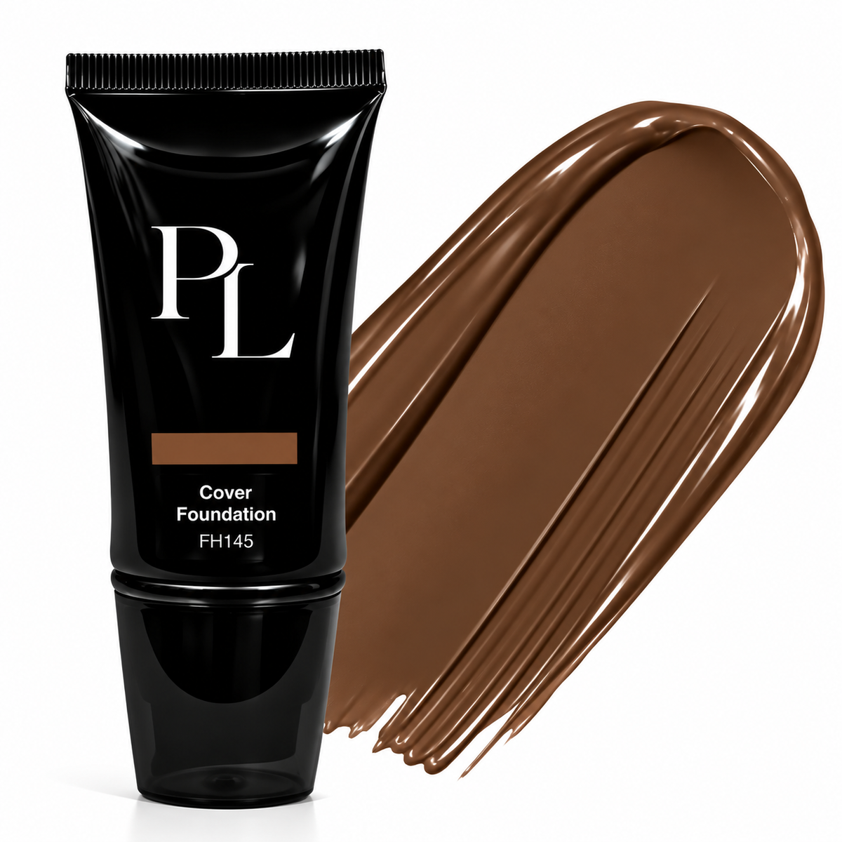 Full Cover Foundation - Brunette GlossyBlackFoundationTubeandSwatch_c933995f-ea01-4dc0-9854-e49282f395c7