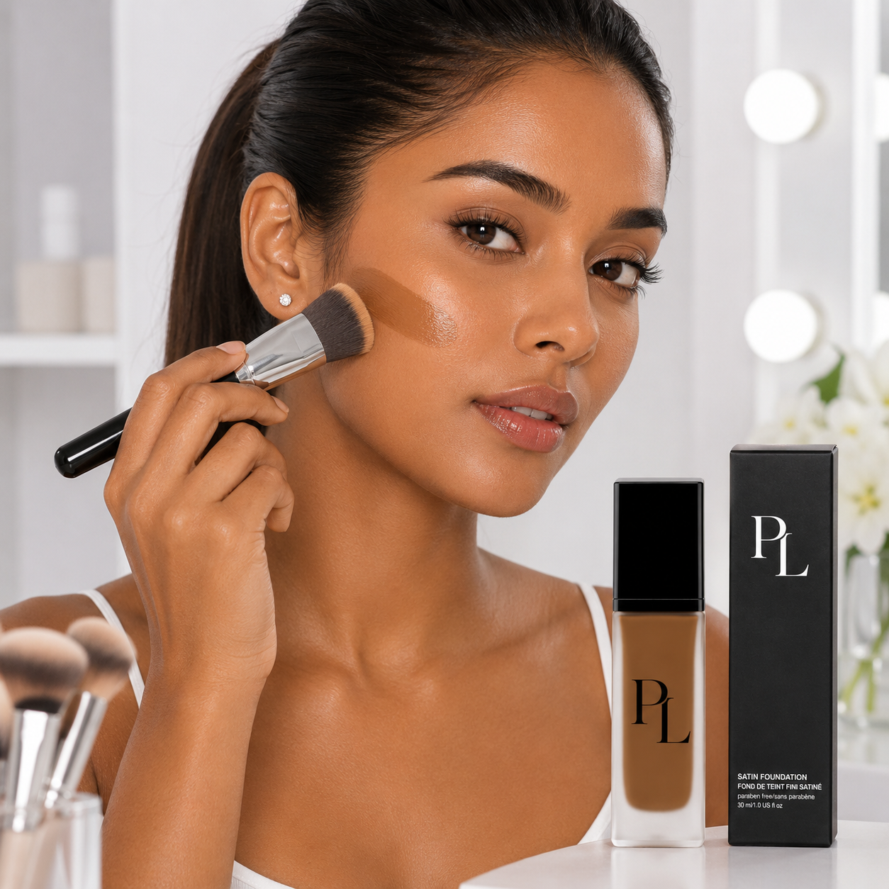 Foundation - Brunette Glowingbeautywithsatinfoundation