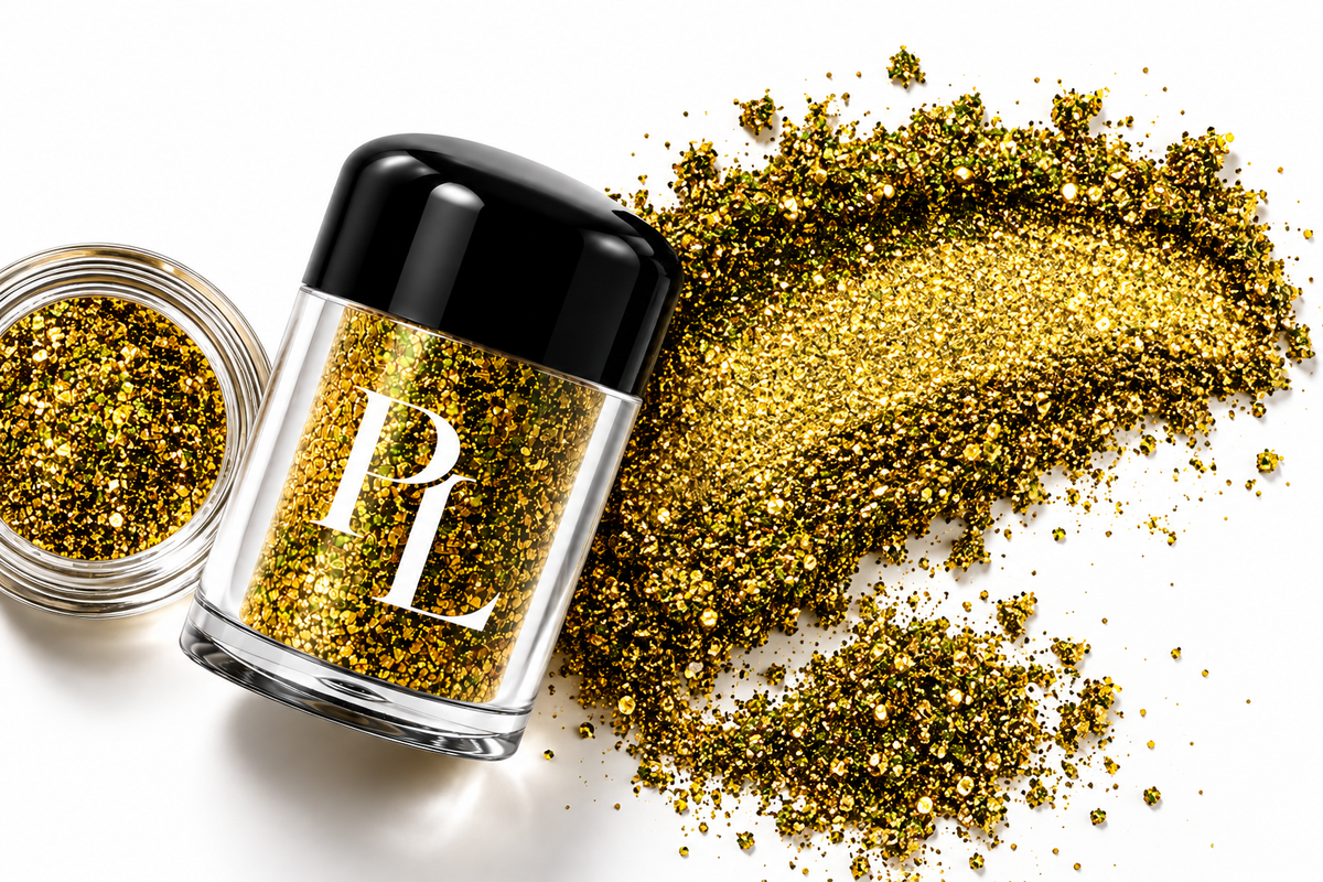 Glitter Dust - 24K Gold_Glitter_Beauty_Product_Display