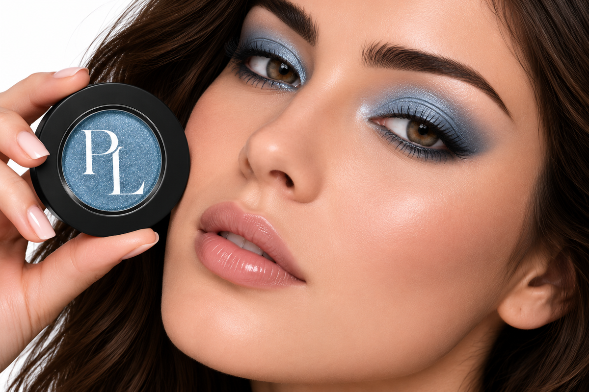 Single Pan Eyeshadow - Robin Egg IcyBlueEyeshadowBeautyPortrait