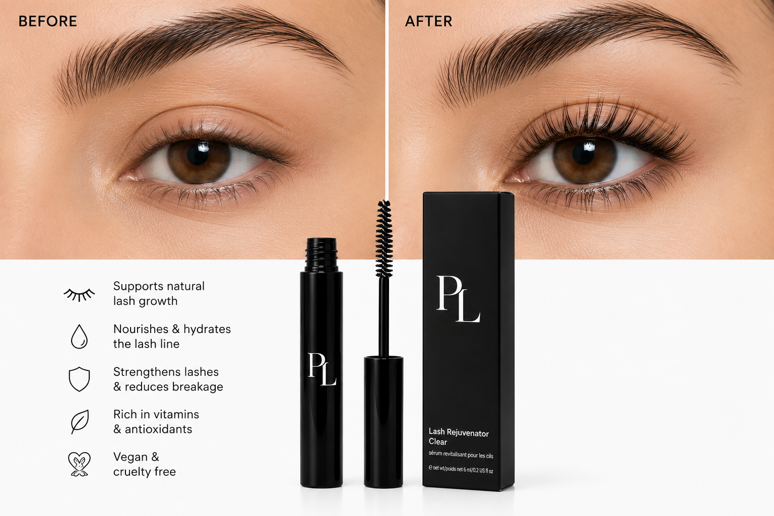 Lash Rejuvenator | Conditioning Lash Serum Lashrejuvenationbeforeandafter