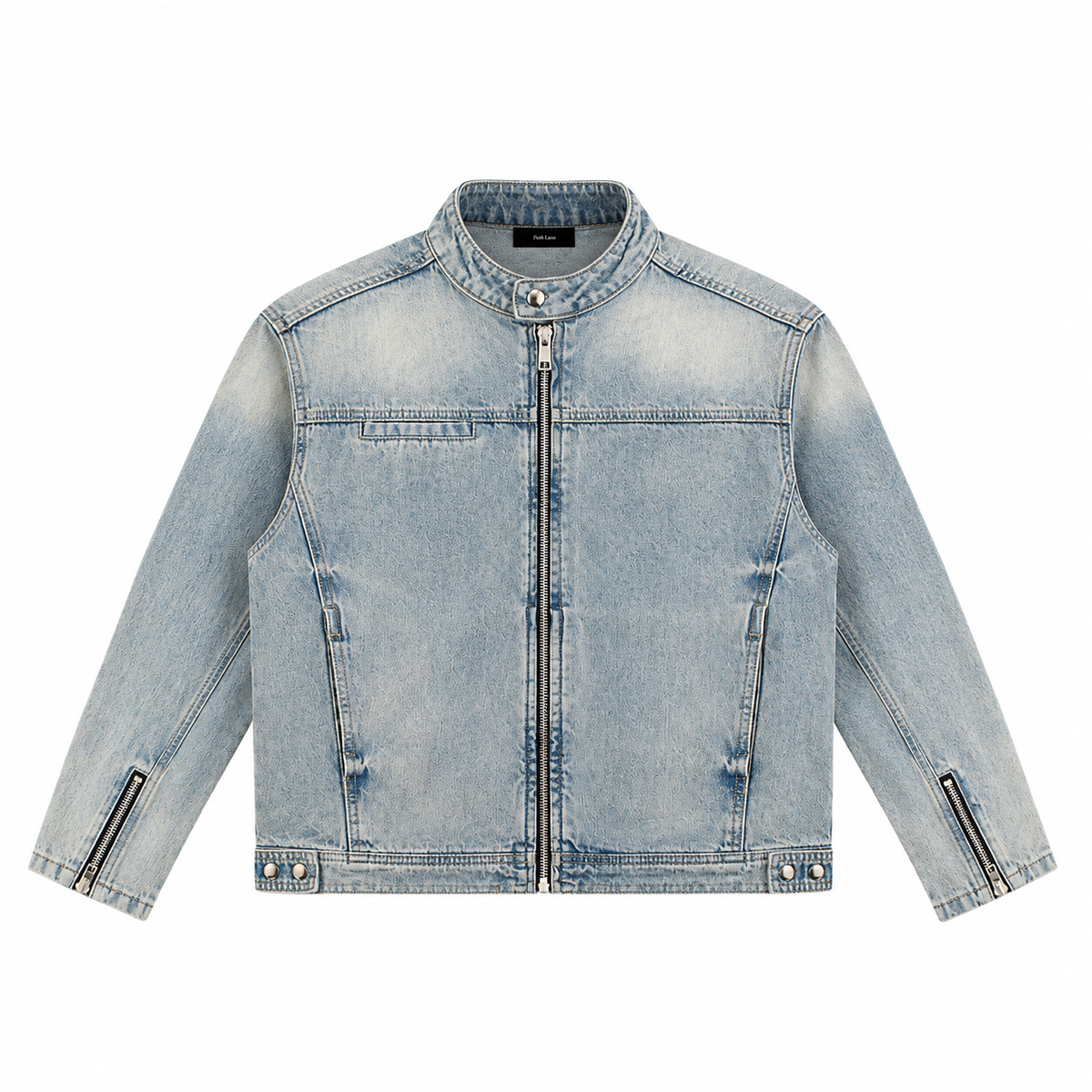 The Washed Denim Zip-Front Jacket Blue LightBlueDenimJacketCatalogShot