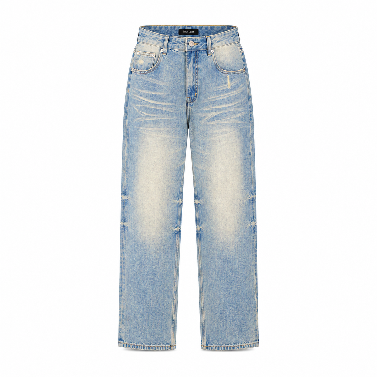 The Sun-Washed Raw-Hem Wide-Leg Jeans Blue LightBlueDistressedStraight-LegJeans