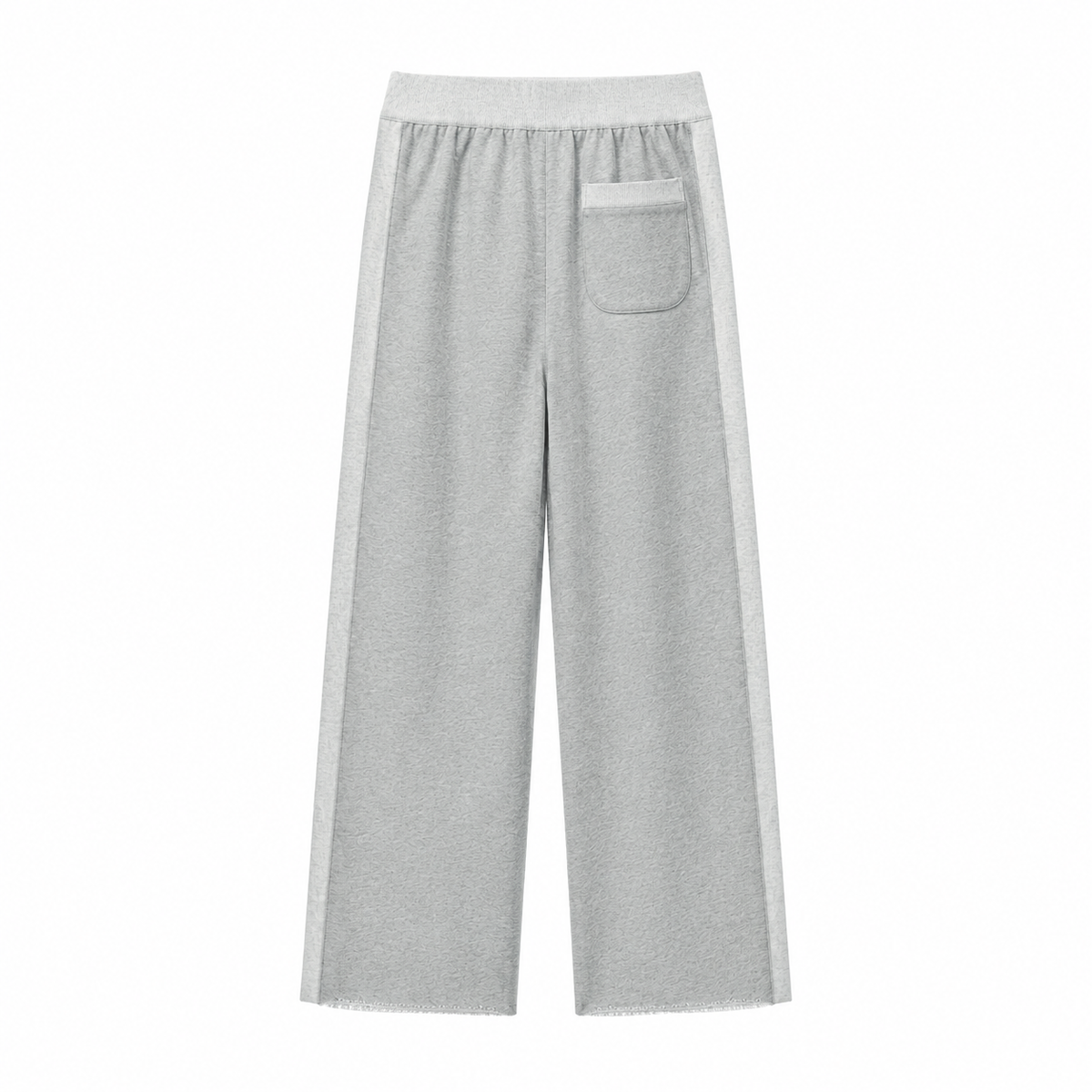 Women's Color Block Raw Hem Sweatpants LightGrayWide-LegSweatpants