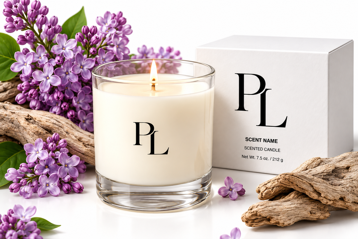 Scented Candle - Lilac + Driftwood LilacandDriftwoodCandleShowcase