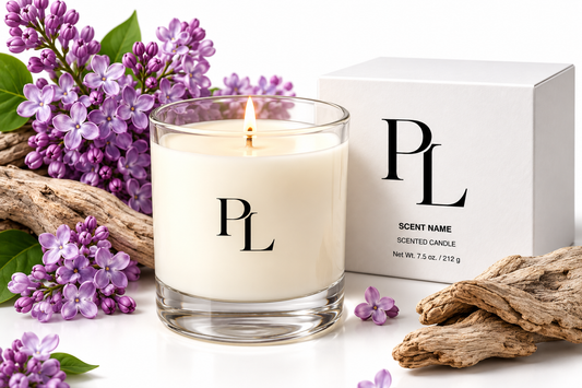 Scented Candle - Lilac + Driftwood LilacandDriftwoodCandleShowcase