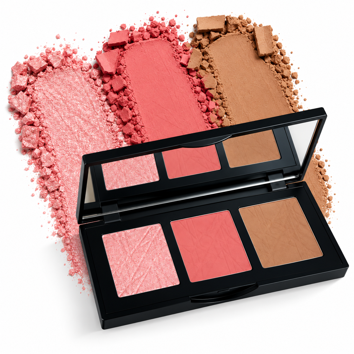 Pro Cheek Palette - Blushy LuxuryBlushPaletteandCrushedPowderSwatches