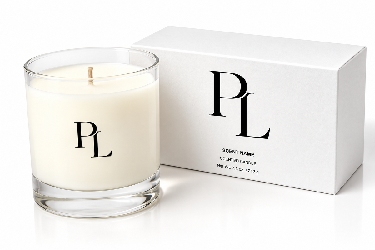 Scented Candle - Sandalwood + Tobacco LuxuryScentedCandleandPackaging