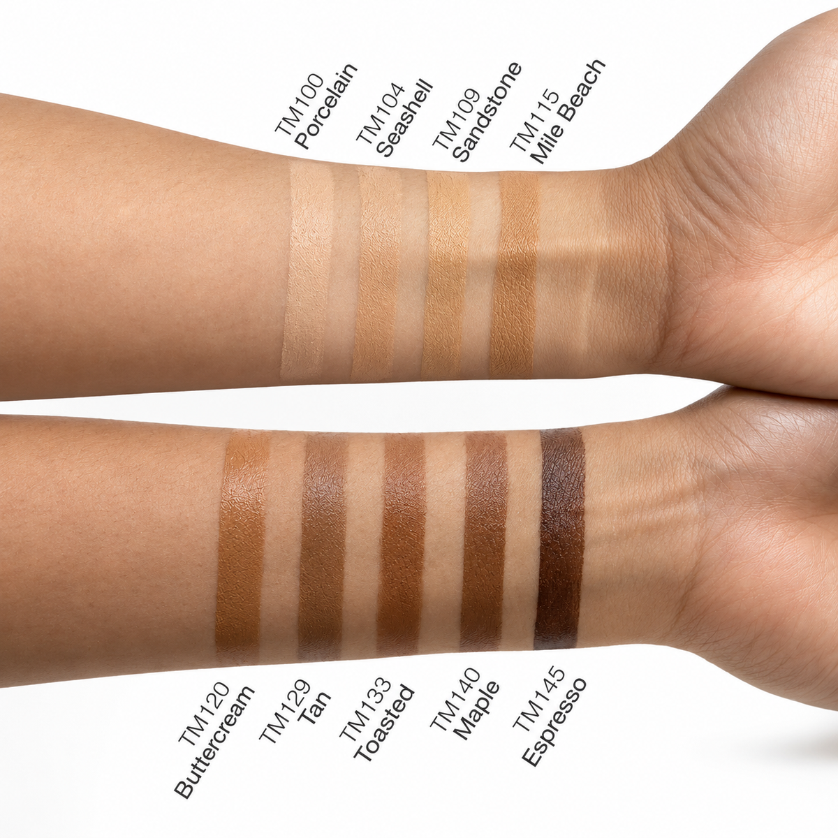 Tinted Moisturizer - Tan Makeup_Swatch_Chart_on_Forearms