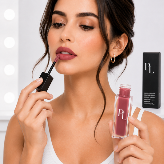 Matte Lip Stain - Blackberry Wine Mattelipstainapplicationclose-up