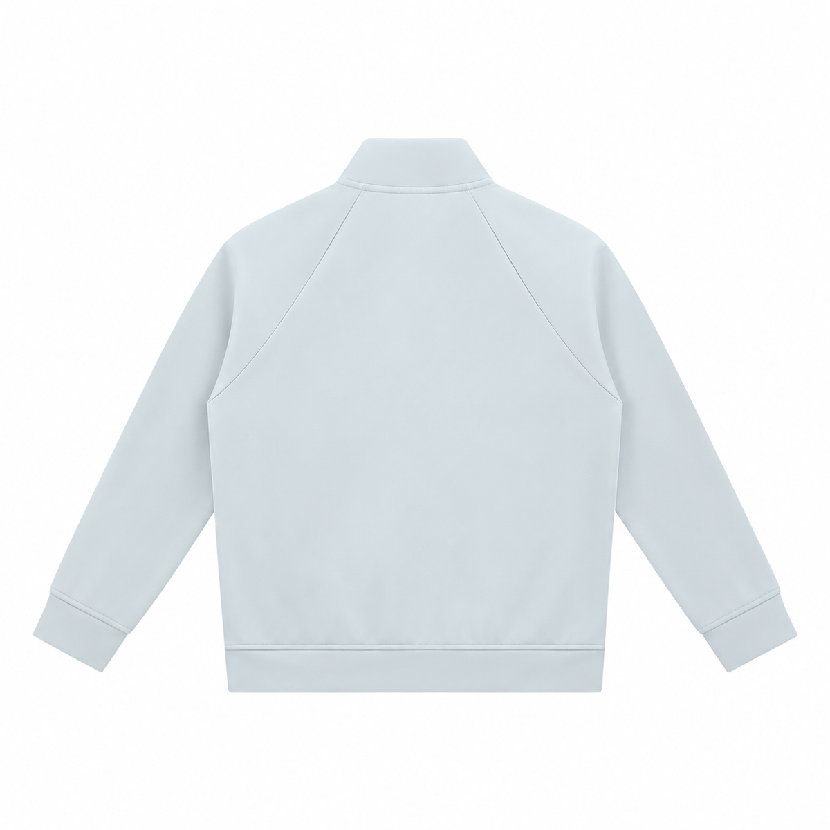 The Structured Stand-Collar Track Jacket MinimalistIcyBlueTrackJacketBack