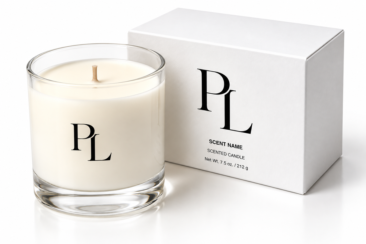 Scented Candle - Lilac + Driftwood MinimalistPLCandleandPackagingDuo