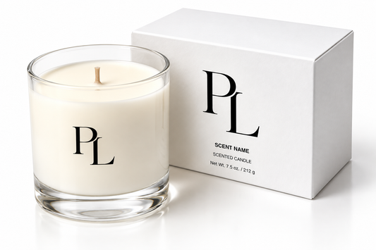 Scented Candle - Lilac + Driftwood MinimalistPLCandleandPackagingDuo