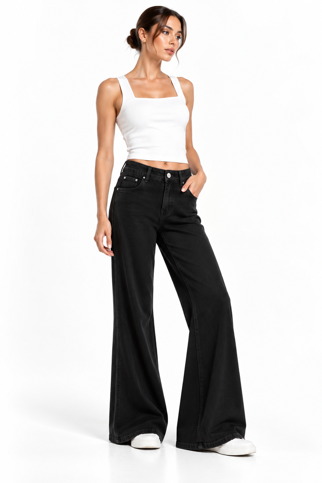 Women's Flared Leg Jeans MinimalistStudioFashionPortrait_82ecc1f1-4b35-4310-a802-5e77762024b5
